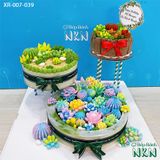  Tháp Bánh Sinh Nhật Sen Đá 3 Tầng (XR-007-039) 