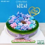  Bánh Sinh Nhật Vườn Sen Đá Tone Galaxy (XR-007-041) 