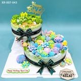  Tháp Bánh Sinh Nhật Sen Đá 2 Tầng (XR-007-043) 