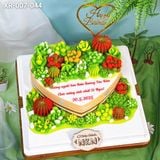  Bánh Sinh Nhật Sen Đá Trái Tim (XR-007-044) 