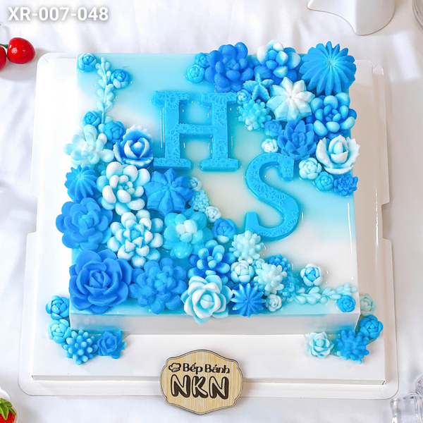  Bánh Sinh Nhật Xương Rồng Tone Xanh (XR-007-048) 