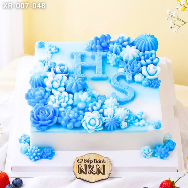  Bánh Sinh Nhật Xương Rồng Tone Xanh (XR-007-048) 