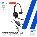  Tai nghe có dây USB một bên tai HP Poly Mission 415 (C01A9AA) 