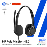  Tai nghe có dây USB hai bên tai HP Poly Mission 425 (C01B6A6) 