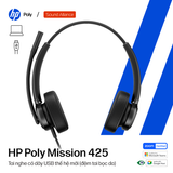  Tai nghe có dây USB hai bên tai HP Poly Mission 425 (C01B6A6) 