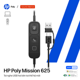  Tai nghe có dây USB hai bên tai HP Poly Mission 625 (C01C6AA) 