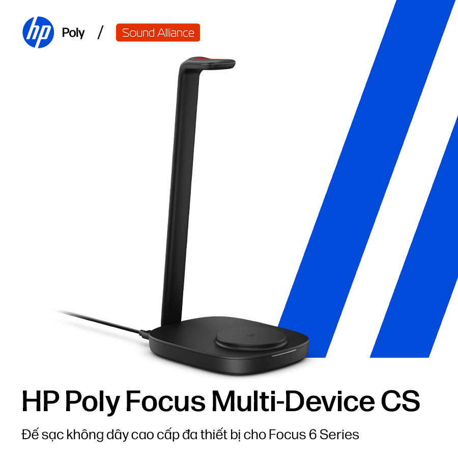  Đế sạc không dây đa thiết bị HP Poly Focus Multi-Device (C56Y1AA) 