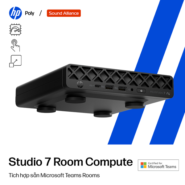  Máy tính hỗ trợ họp trực tuyến HP Poly Studio 7 Room Compute (DS1G9AW) 