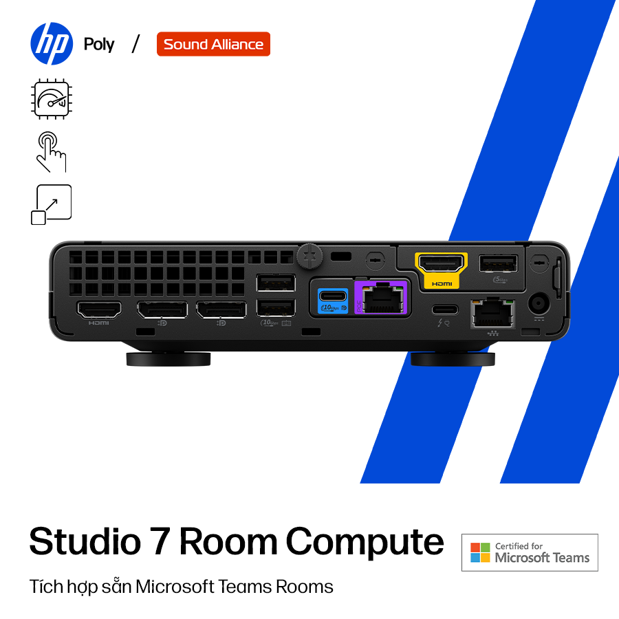  Máy tính hỗ trợ họp trực tuyến HP Poly Studio 7 Room Compute (DS1G9AW) 
