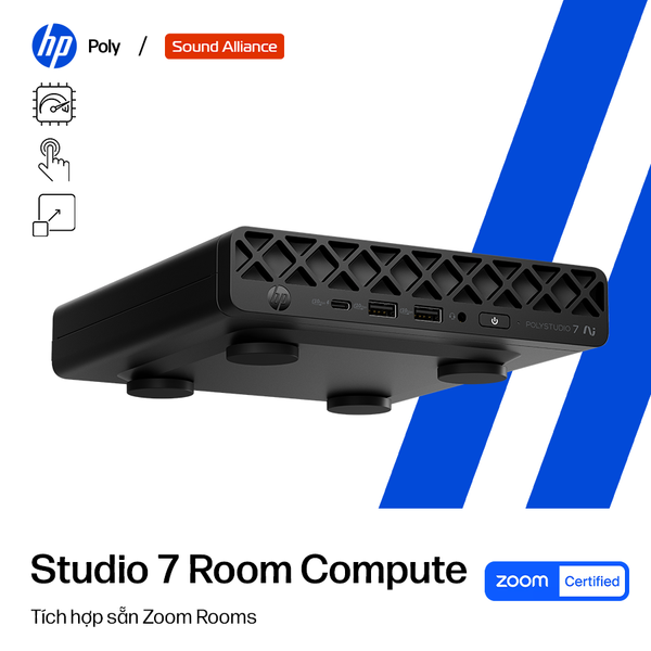  Máy tính hỗ trợ họp trực tuyến HP Poly Studio 7 Room Compute (DS1R5AW) 