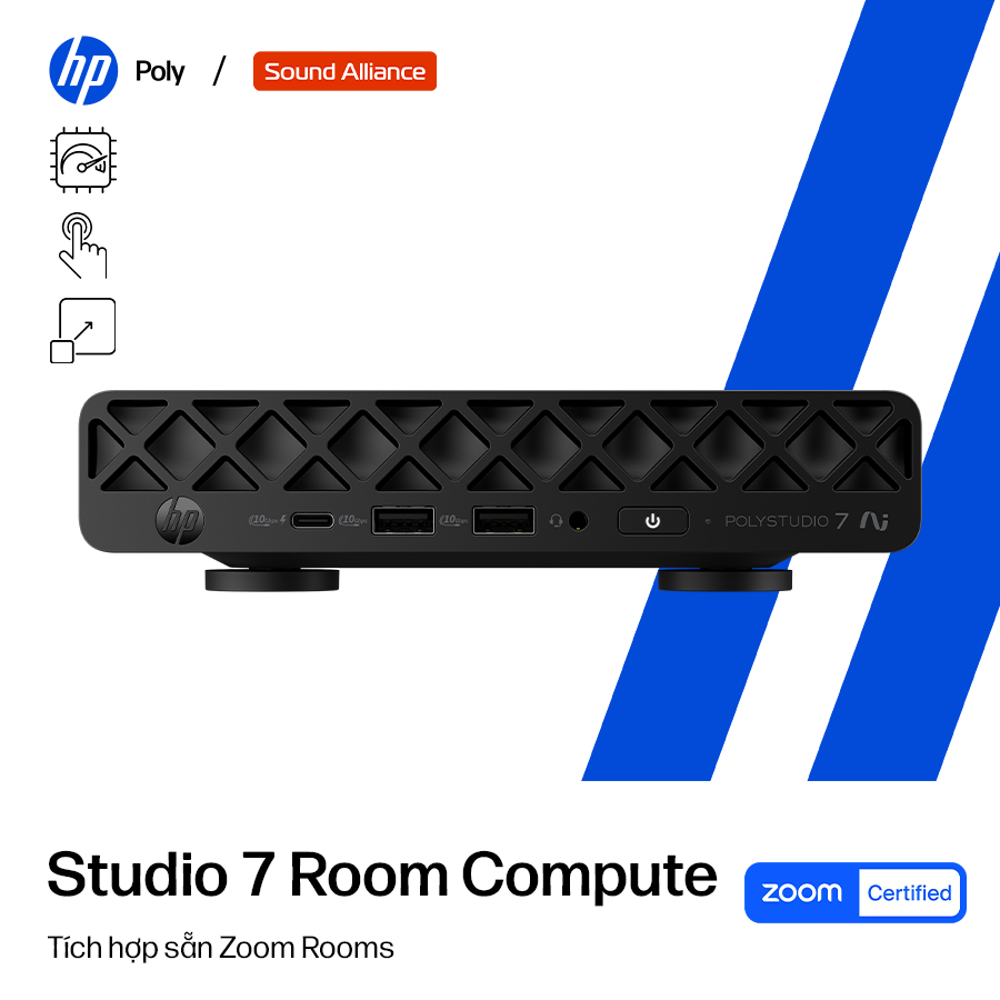  Máy tính hỗ trợ họp trực tuyến HP Poly Studio 7 Room Compute (DS1R5AW) 