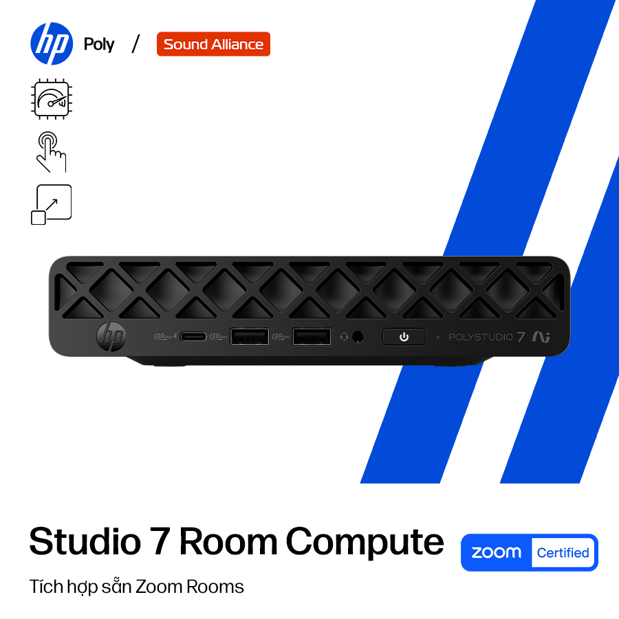  Máy tính hỗ trợ họp trực tuyến HP Poly Studio 7 Room Compute (DS1R5AW) 