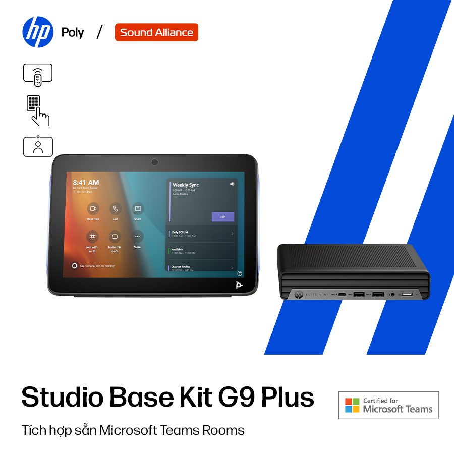  Bộ máy tính họp trực tuyến HP Poly Studio Base Kit G9 Plus (A3LU8AA) 
