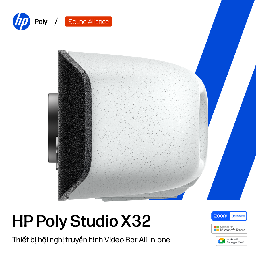  Thiết bị hội nghị truyền hình Poly Studio X32 và TC10 (A3SV7AA) 