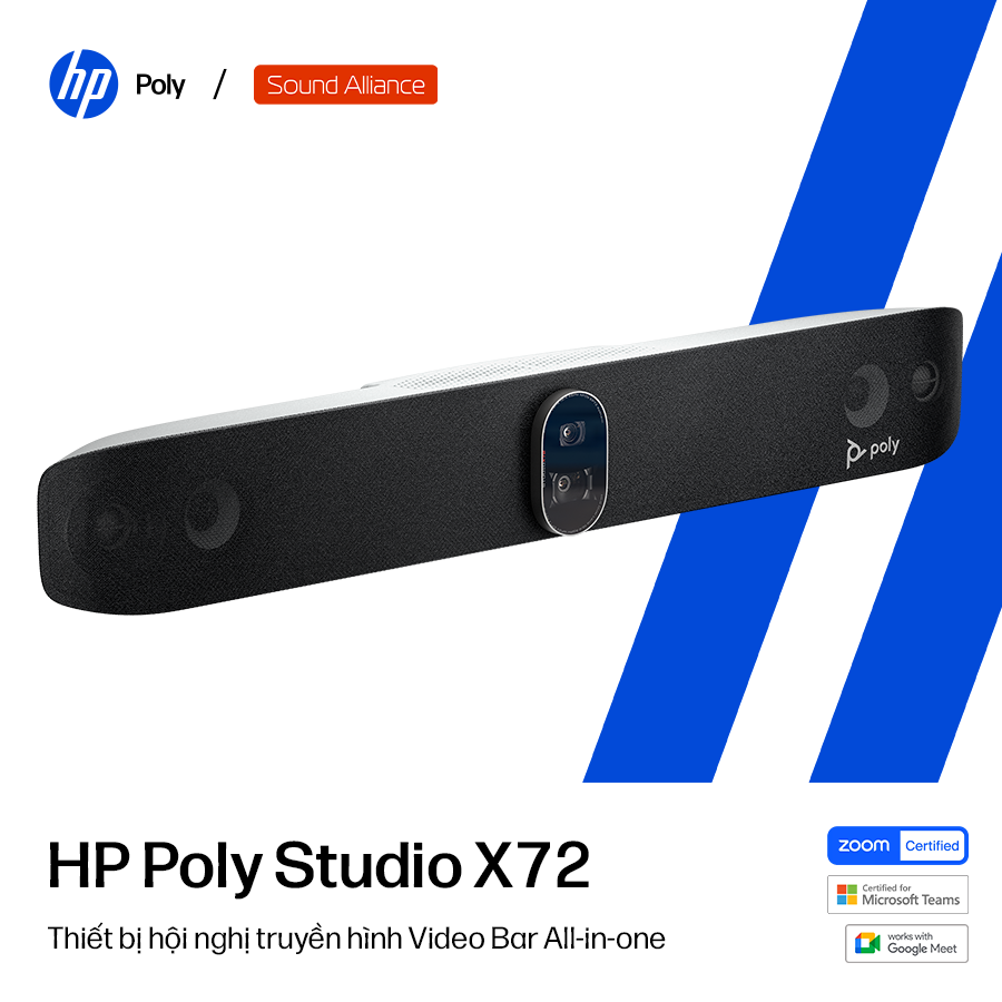  Thiết bị hội nghị truyền hình Poly Studio X72 và TC10 (A4MA7AA) 