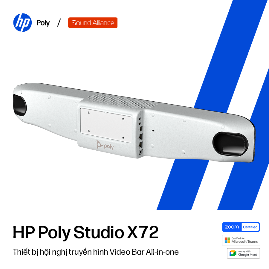  Thiết bị hội nghị truyền hình Poly Studio X72 và TC10 (A4MA7AA) 