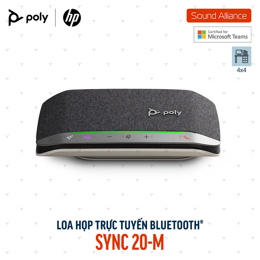  Loa Hội nghị Bluetooth HP Poly Sync 20 Microsoft Teams (B95VMUT) 