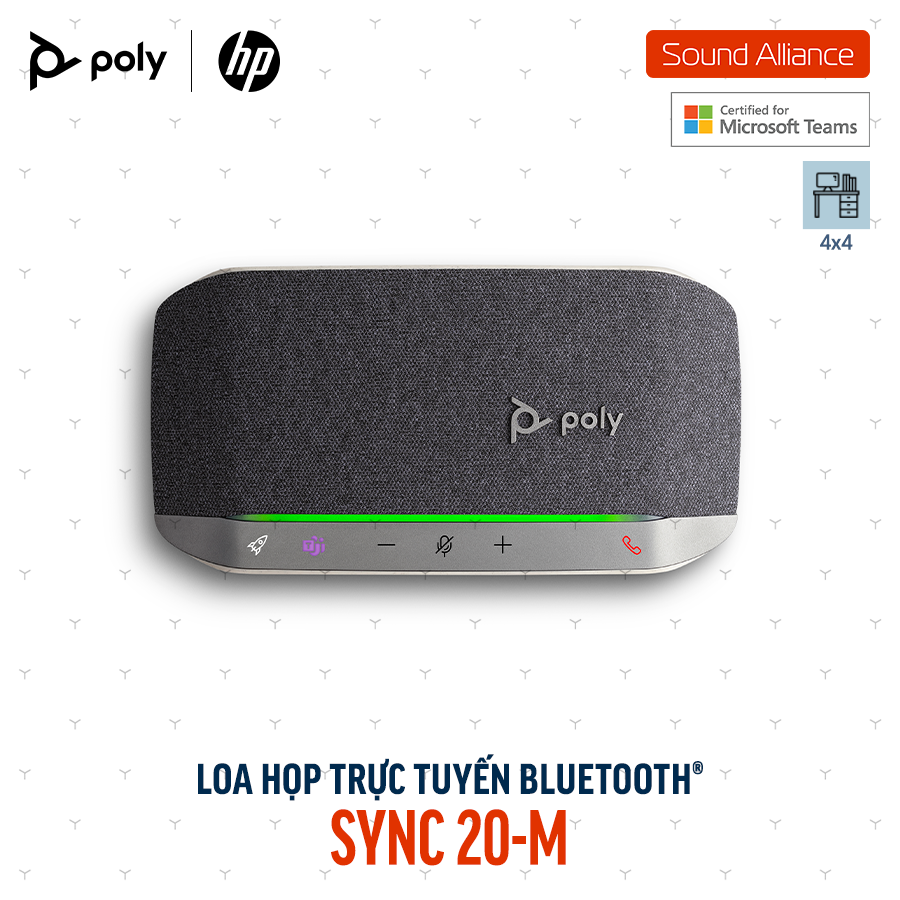  Loa Hội nghị Bluetooth HP Poly Sync 20 Microsoft Teams (B95VMUT) 