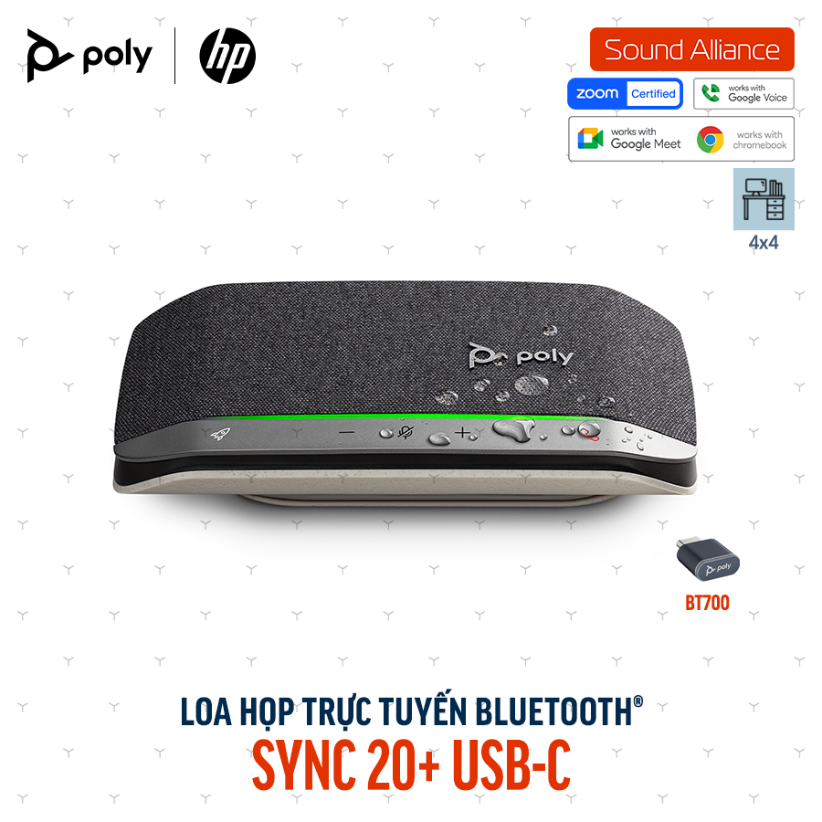  Loa Hội nghị Bluetooth HP Poly Sync 20+ (B95VKAA) 