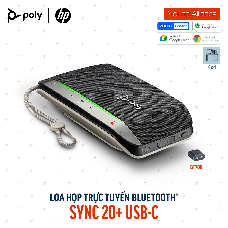  Loa Hội nghị Bluetooth HP Poly Sync 20+ (B95VKAA) 