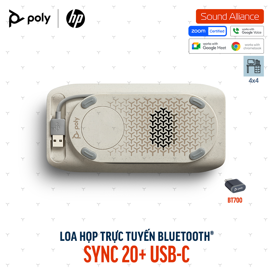  Loa Hội nghị Bluetooth HP Poly Sync 20+ (B95VKAA) 