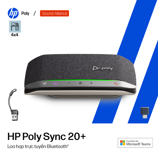  Loa Hội nghị Bluetooth HP Poly Sync 20+ Microsoft Teams (B95VLAA) 