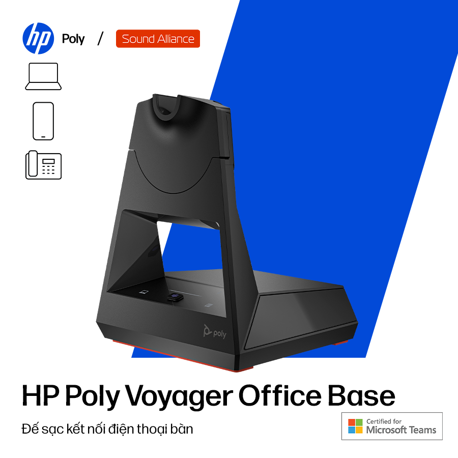  Thiết bị Adapter chứng nhận Microsoft Poly Voyager Office Base AW6U3AA 