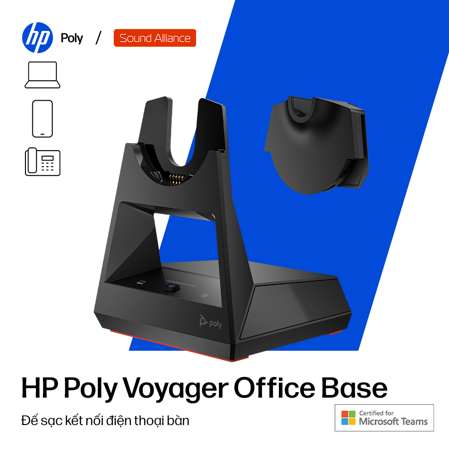  Thiết bị Adapter chứng nhận Microsoft Poly Voyager Office Base AW6U3AA 