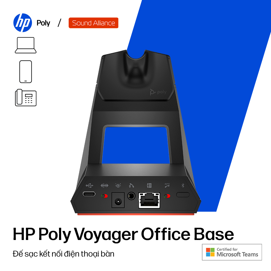  Thiết bị Adapter chứng nhận Microsoft Poly Voyager Office Base AW6U3AA 
