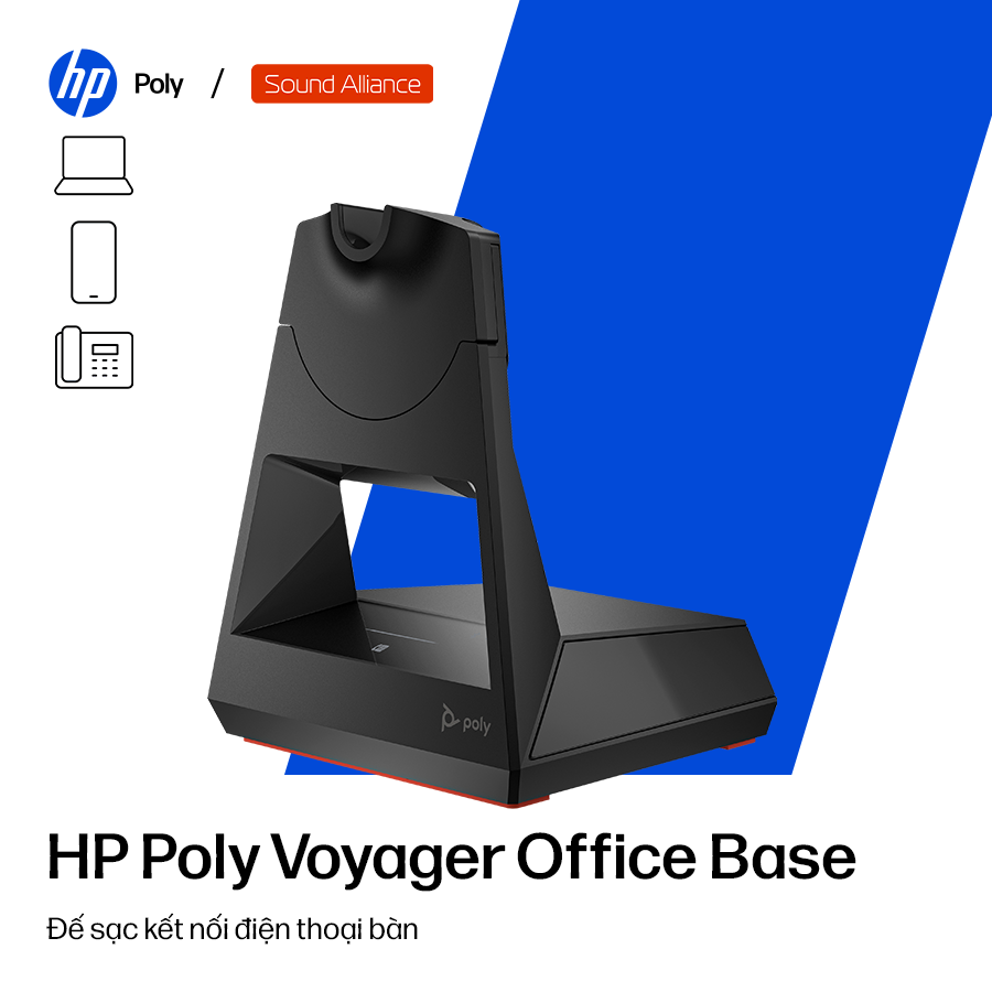  Thiết bị Adapter Bluetooth để bàn Poly Voyager Office Base (AW6U1AA) 