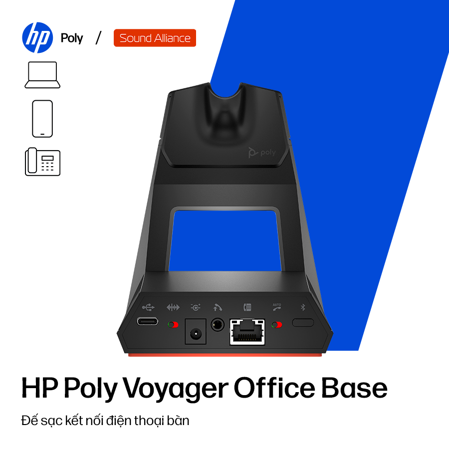  Thiết bị Adapter Bluetooth để bàn Poly Voyager Office Base (AW6U1AA) 