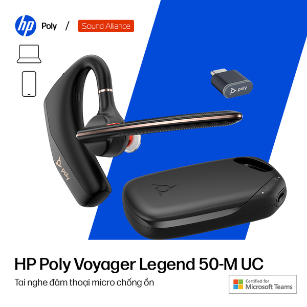  Tai nghe đàm thoại không dây Poly Voyager Legend 50-M UC (AJ8V4AA) 