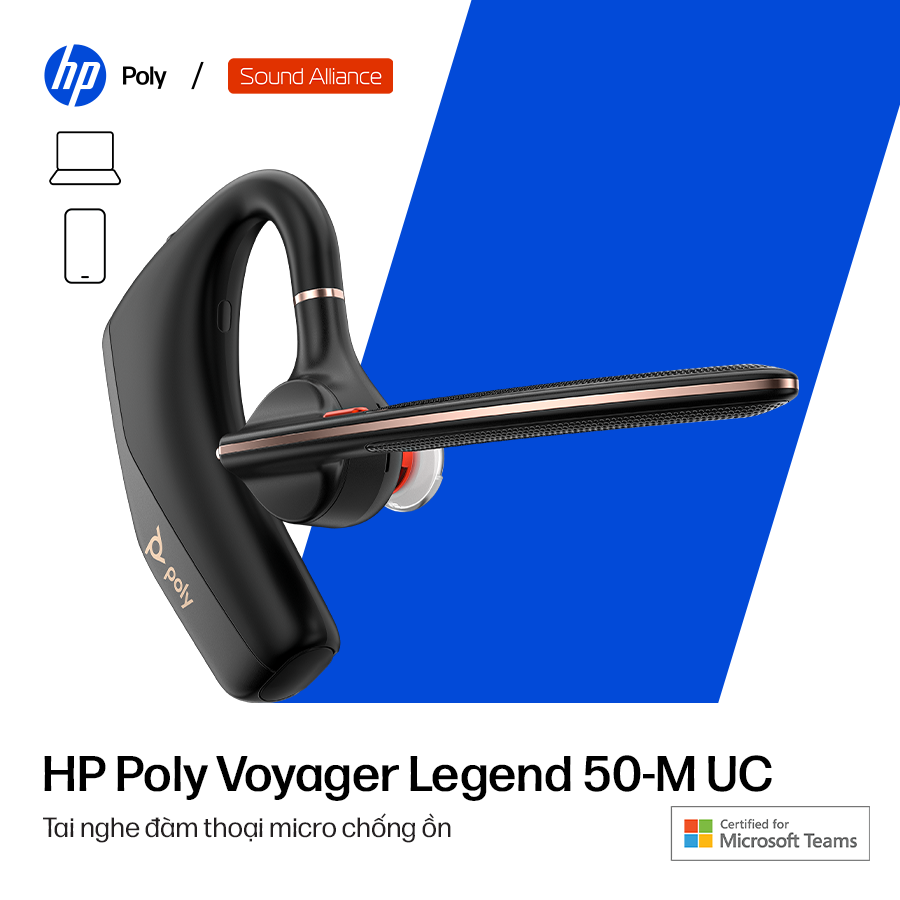  Tai nghe đàm thoại không dây Poly Voyager Legend 50-M UC (AJ8V4AA) 
