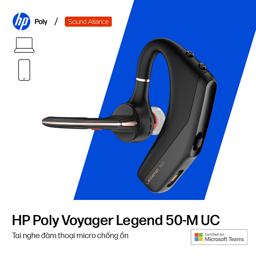  Tai nghe đàm thoại không dây Poly Voyager Legend 50-M UC (AJ8V4AA) 