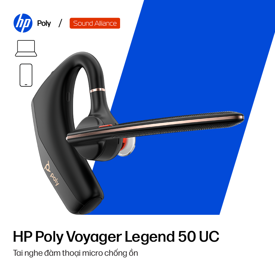  Tai nghe đàm thoại không dây Poly Voyager Legend 50 UC (AT9M9AA) 