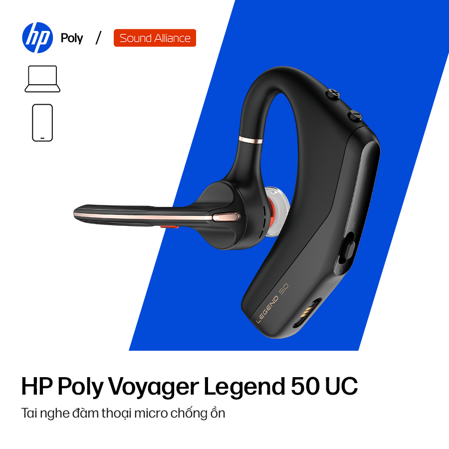  Tai nghe đàm thoại không dây Poly Voyager Legend 50 UC (AT9M9AA) 