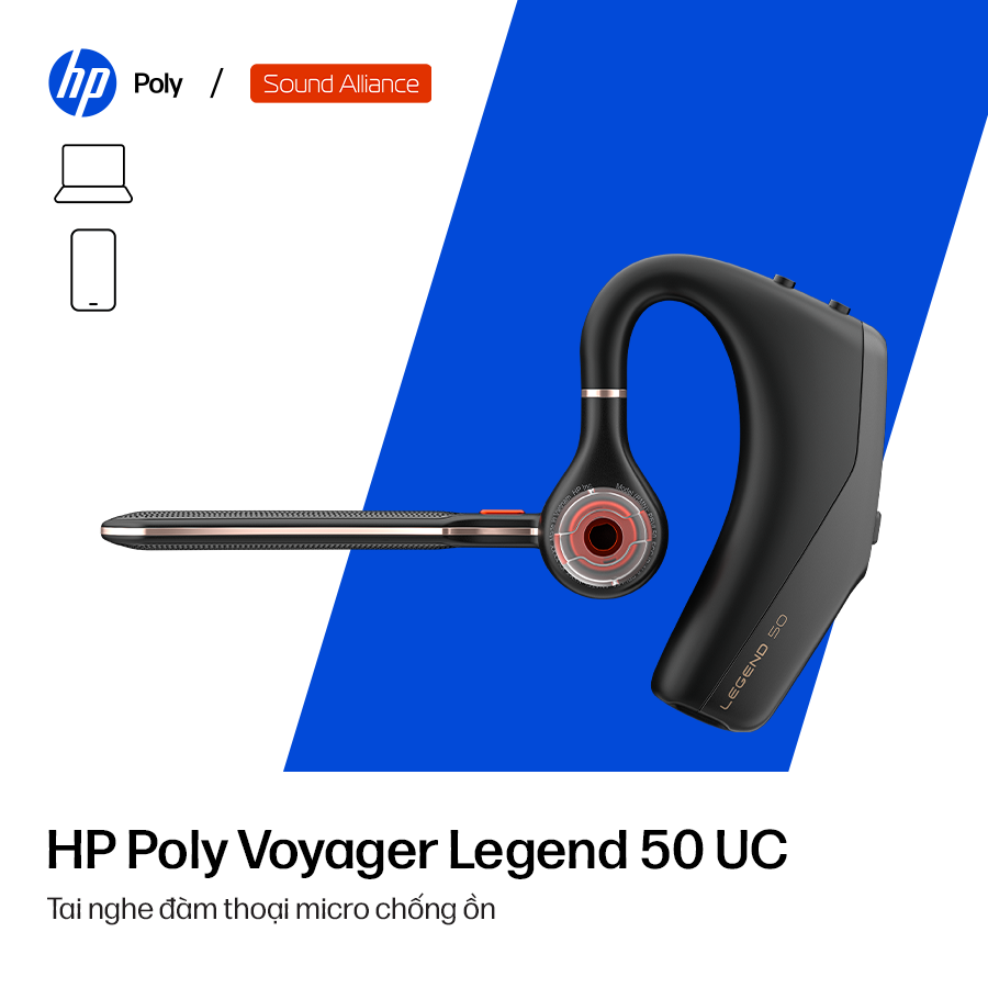  Tai nghe đàm thoại không dây Poly Voyager Legend 50 UC (AT9M9AA) 
