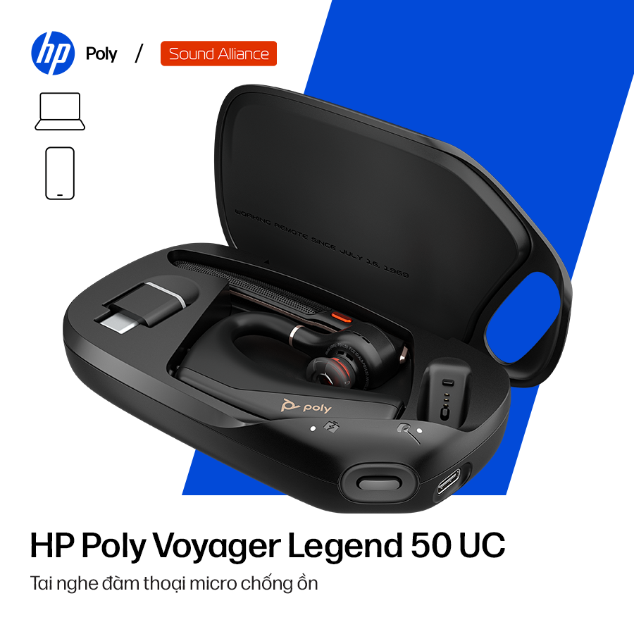  Tai nghe đàm thoại không dây Poly Voyager Legend 50 UC (AT9M9AA) 