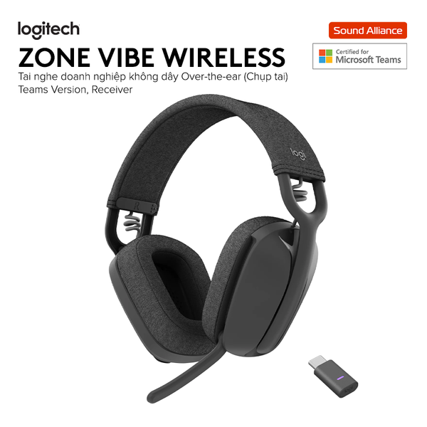  Tai nghe không dây Bluetooth Logitech Zone Vibe Wireless (981-001160) 