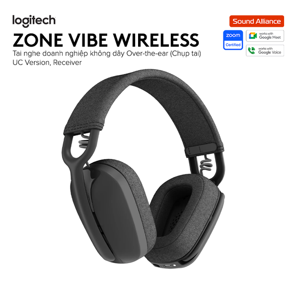  Tai nghe không dây Bluetooth Logitech Zone Vibe Wireless (981-001201) 
