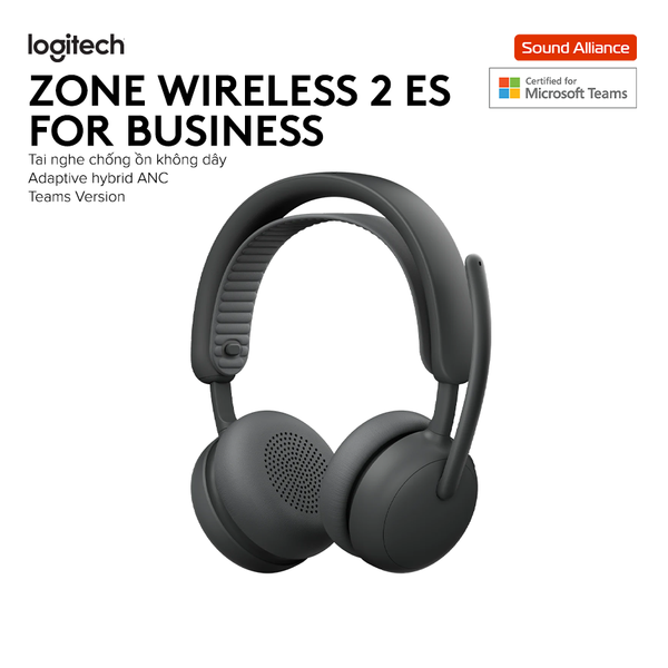  Tai nghe ANC Logitech Zone Wireless 2 ES For Business (981-001494) 