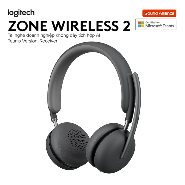 Tai nghe ANC Bluetooth Logitech Zone Wireless 2 (981-001153) 
