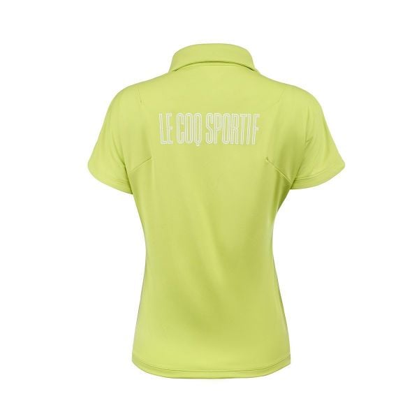 Áo polo golf nữ Le Coq LG5SHS09LV lime thiết kế tay dolman, dáng suông thoải mái, phong cách thể thao nữ tính
