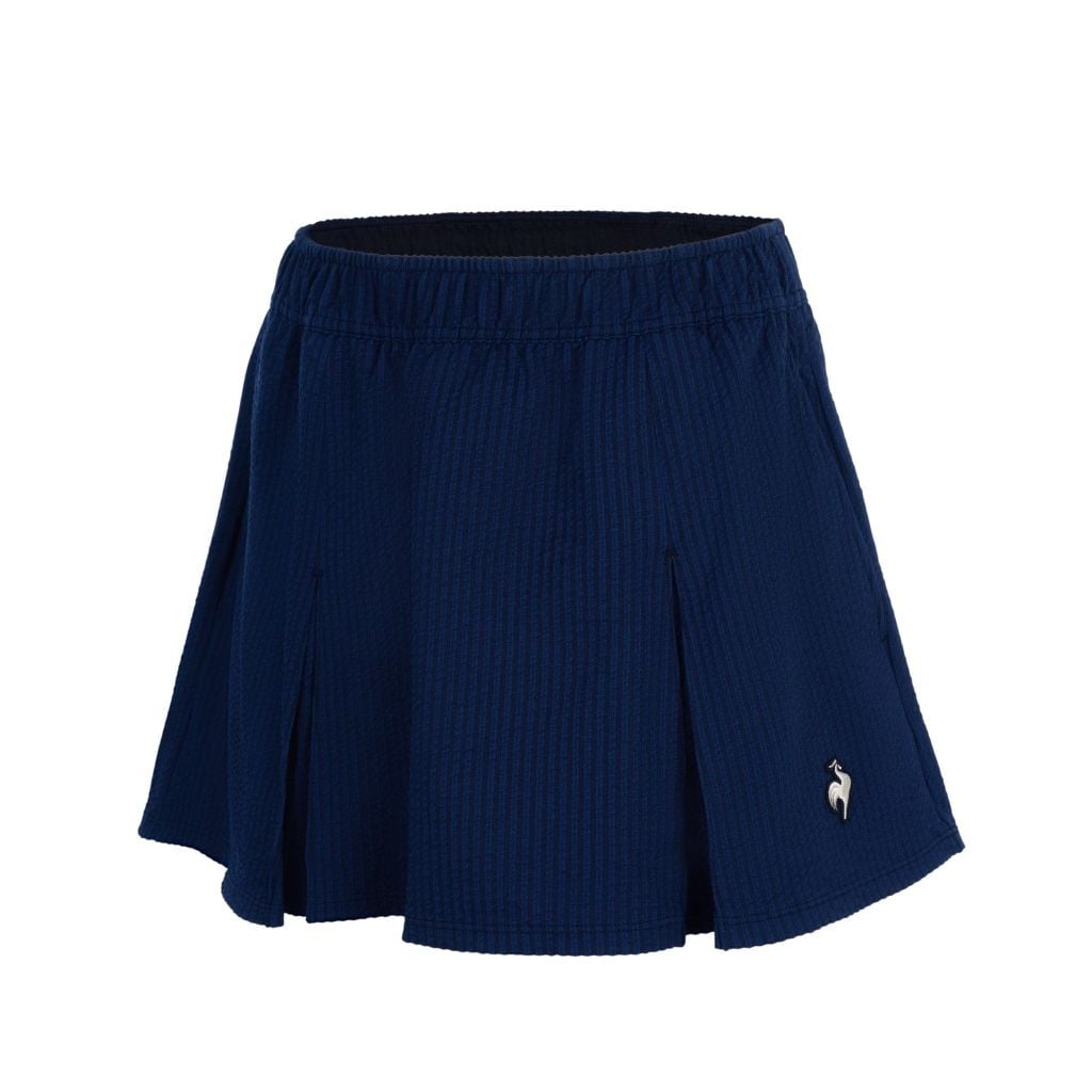 Chân váy tennis nữ Le Coq Sportif Navy seersucker thoáng mát
