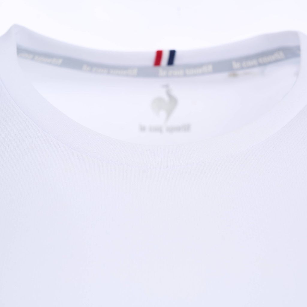 Áo T-shirt le coq sportif nữ trắng vải lưới kim polyester khô nhanh