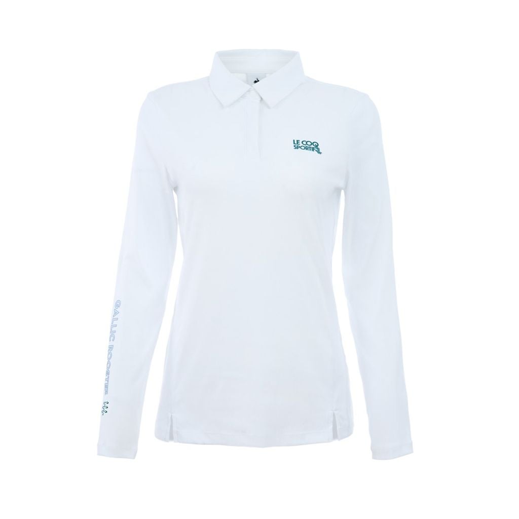 Áo dài tay có cổ le coq golf Nữ GQ322LTL81-WHTE