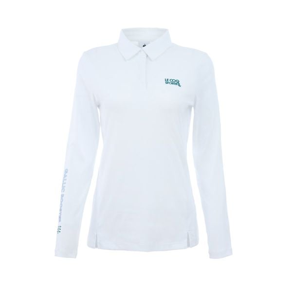 Áo dài tay có cổ le coq golf Nữ GQ322LTL81-WHTE