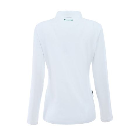 Áo dài tay có cổ le coq golf Nữ GQ322LTL81-WHTE