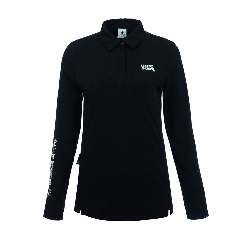 Áo dài tay có cổ le coq golf Nữ GQ322LTL81-BLCK