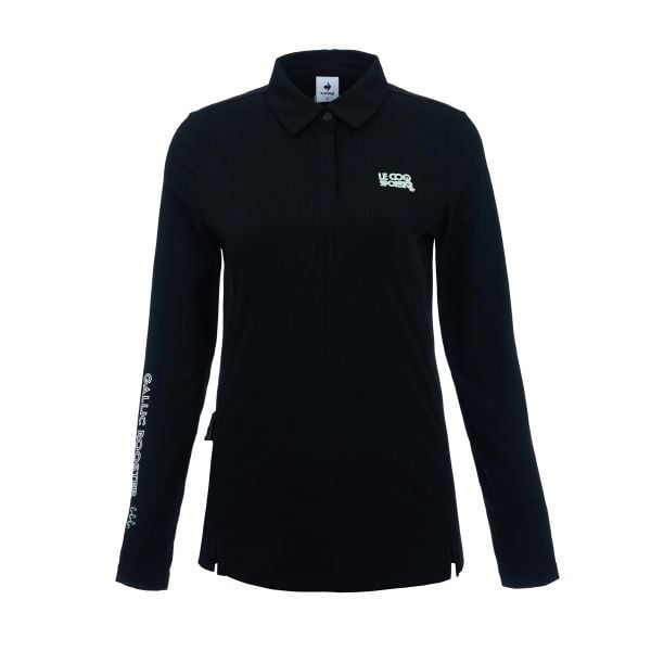 Áo dài tay có cổ le coq golf Nữ GQ322LTL81-BLCK